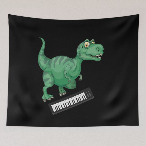 Item preview, Dinosaur Playing Piano ,Funny Good Dinosaur Piano Lovers Green Design designed and sold by pedrored369.