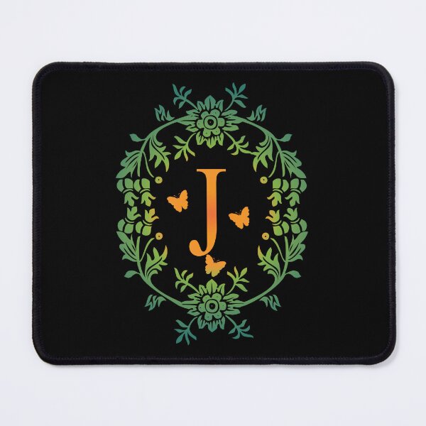 Item preview, rnamental Letter J, Green And Yellow Flowers And Butterfly, Monogram Letter Ornament designed and sold by PROMEN Creativity.