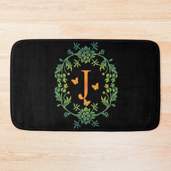 Item preview, rnamental Letter J, Green And Yellow Flowers And Butterfly, Monogram Letter Ornament designed and sold by PROMEN Creativity.