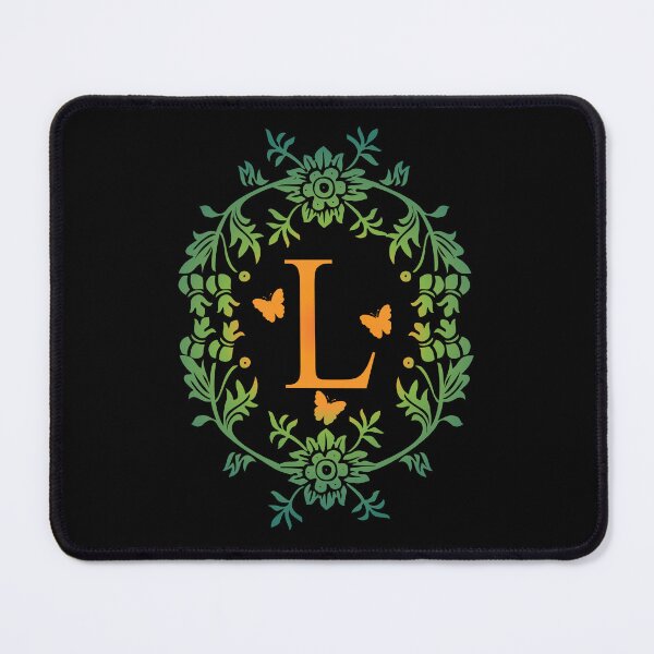 Item preview, Ornamental Letter L, Green And Yellow Flowers And Butterfly, Monogram Letter Ornament designed and sold by PROMEN Creativity.