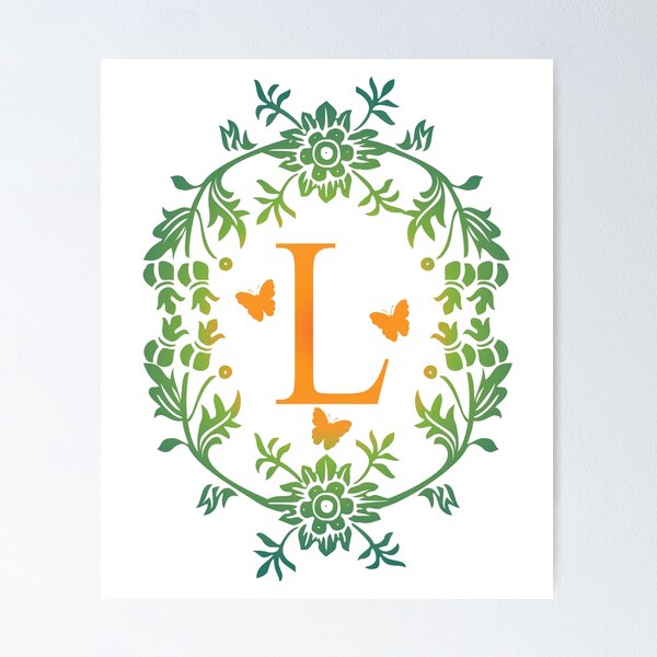 alphabet, monogram initials, vignette letter L ornamental letter L stylized  letter L ornament L Toddler T-Shirt by Elena Gantchikova - Pixels