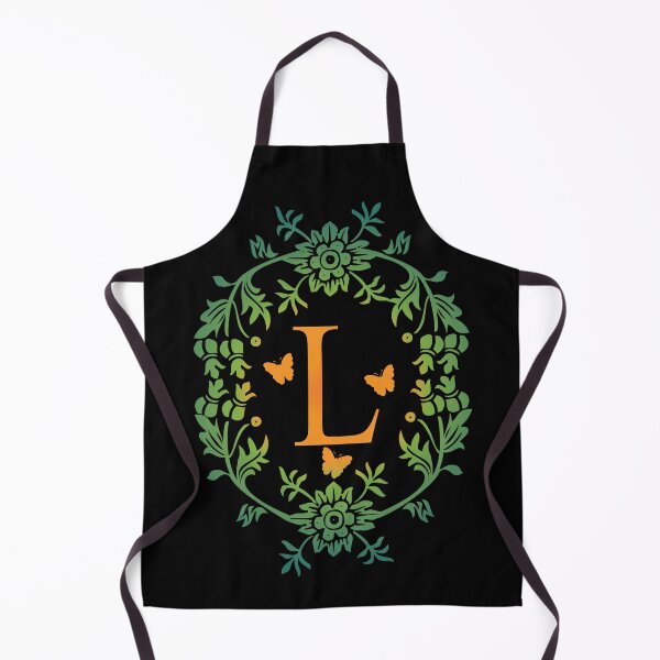 Item preview, Ornamental Letter L, Green And Yellow Flowers And Butterfly, Monogram Letter Ornament designed and sold by PROMEN Creativity.