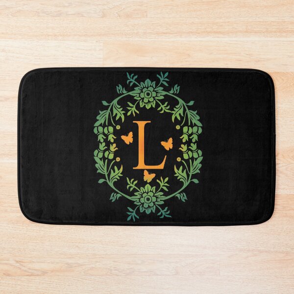 Item preview, Ornamental Letter L, Green And Yellow Flowers And Butterfly, Monogram Letter Ornament designed and sold by PROMEN Creativity.
