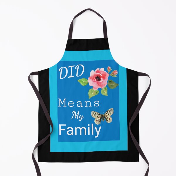 Item preview, "DID Means Family"; Graphic With Rose and Butterfly (Aqua and Blue) designed and sold by GladBlackLamb.