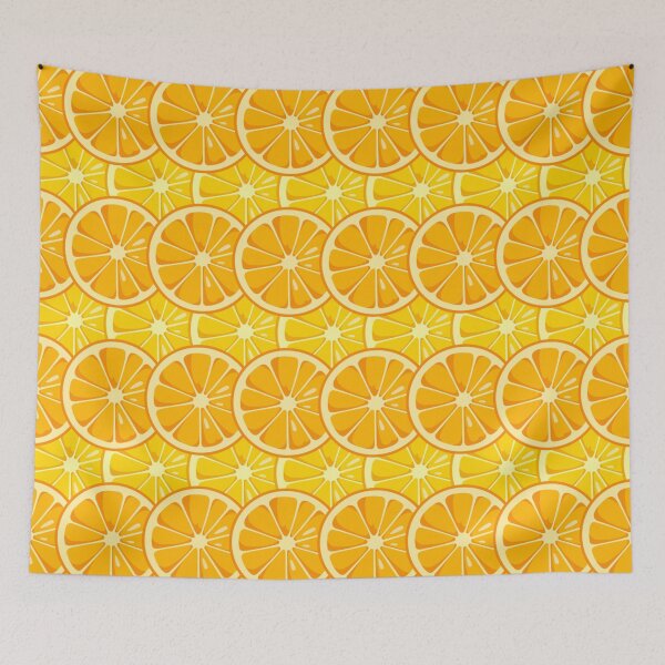 Item preview, Adorable Grapefruit Tangerine Orange Oranges Lemon Pattern Aesthetic Slices Yellow Pink circle citrus lemonade decorative lemons  juice designed and sold by Spaceshipsells.