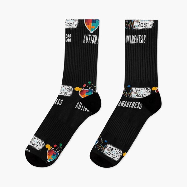 Item preview,  Live Love Accept Autism Awareness Heartbeat designed and sold by boyastore.
