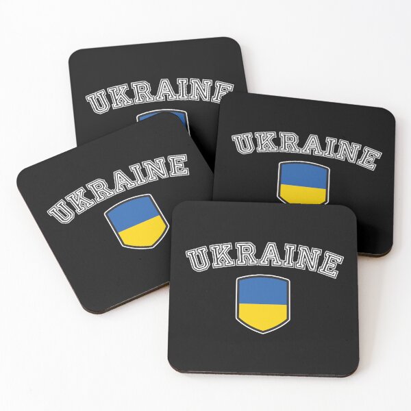 Item preview, Ukraine in bold letters with the Ukrainian flag in a shield designed and sold by Rhu Creations.