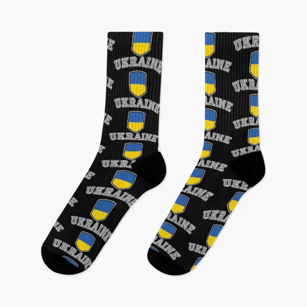Item preview, Ukraine in bold letters with the Ukrainian flag in a shield designed and sold by Rhu Creations.