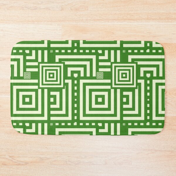 Item preview, Green Square in Square Neo Geometric Pattern  designed and sold by SeaChangeDesign.