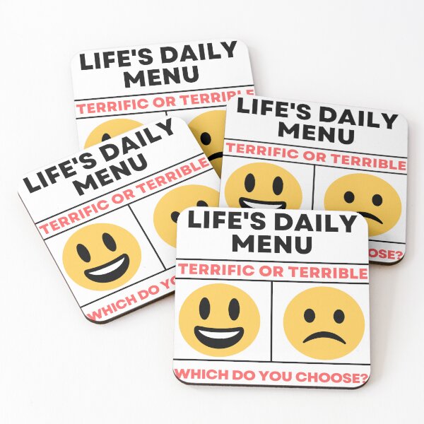 Item preview, Lifes Daily Menu Terrific or Terrible - Motivational Art designed and sold by PartiesPersonal.