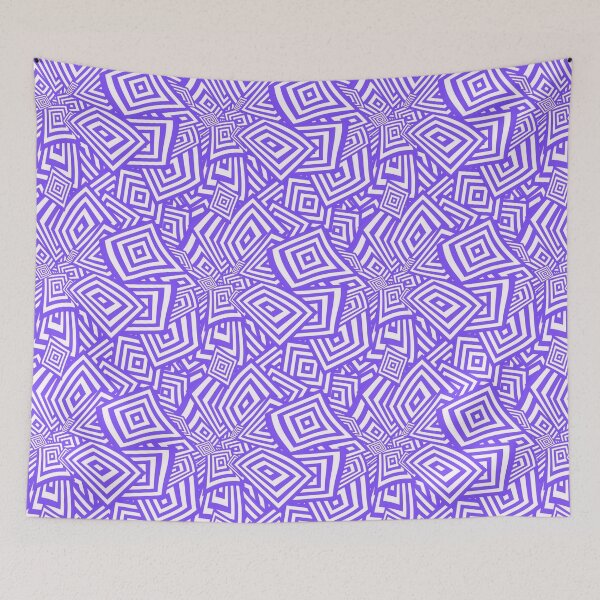 Item preview, Funky Purple Psychedelic Warped Squares designed and sold by SeaChangeDesign.