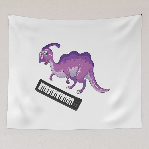 Item preview, Dinosaur Playing Piano ,Funny Good Purple Dinosaur Piano Lovers Art designed and sold by pedrored369.