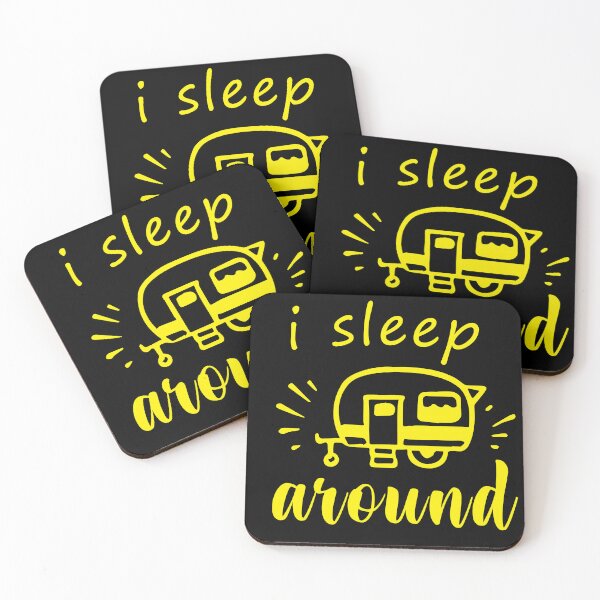 Item preview, funny camper quote, i sleep around, camper designed and sold by VESTITCH.