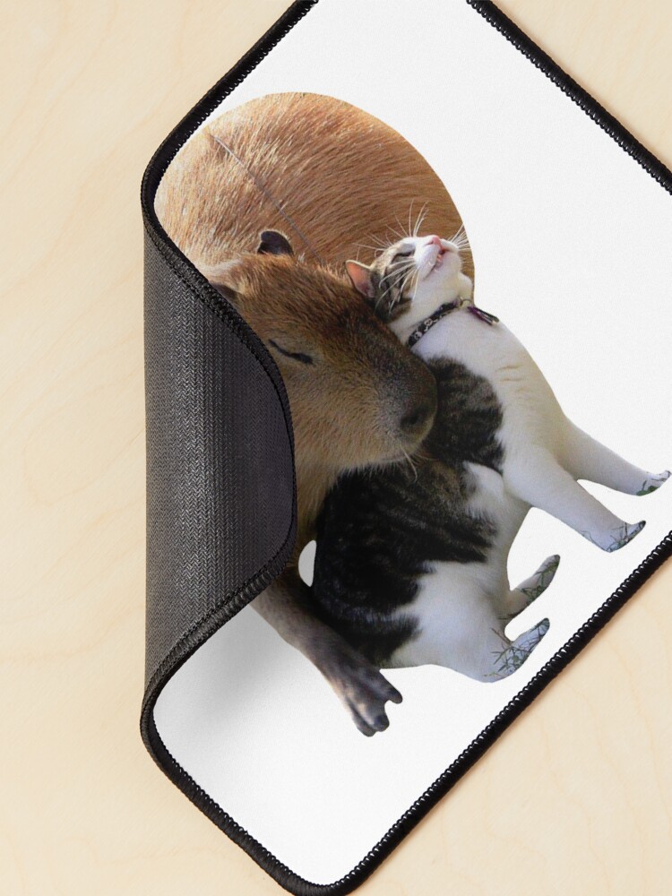 Tapis De Souris Capybara XL 80x30 Cm - Design Anime, Antidérapant - Pour Bureau, Gaming - 75% Caoutchouc, 25% Polyester