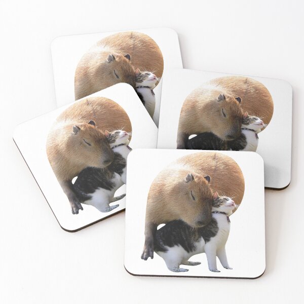 Item preview, Capybara & Cat designed and sold by Mino Shop.