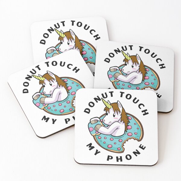 Item preview, Donut Touch My Phone Unicorn Gift designed and sold by The Sticker Place.