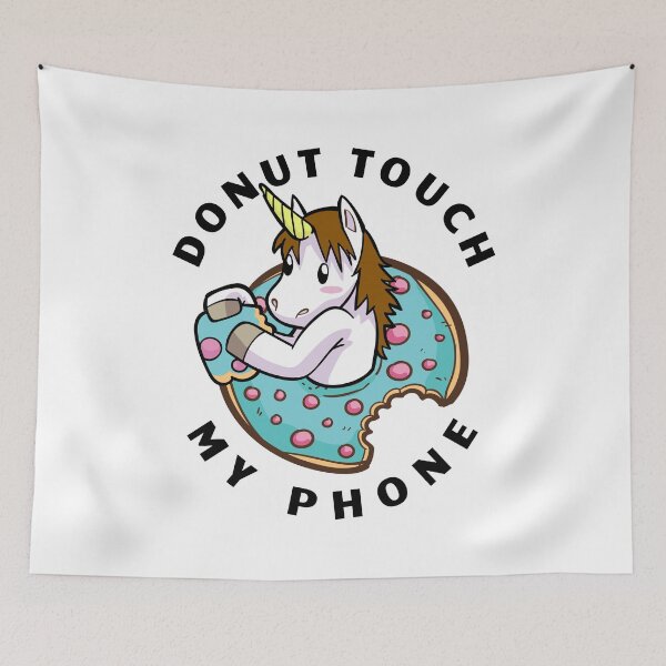 Item preview, Donut Touch My Phone Unicorn Gift designed and sold by The Sticker Place.