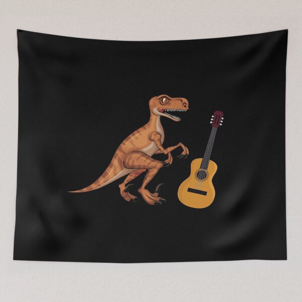 Item preview, Dinosaur Playing Guitar ,Funny Good Dinosaur Guitar Lovers Art designed and sold by pedrored369.