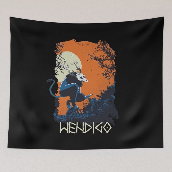 Item preview, Wendigo Monster Skinwalker Cryptid Art designed and sold by MrEddie10.