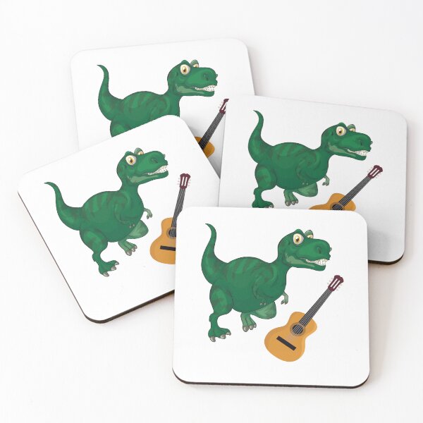 Item preview, Dinosaur Playing Guitar ,Funny Good Dinosaur Guitar Lovers Cool Green Design designed and sold by pedrored369.