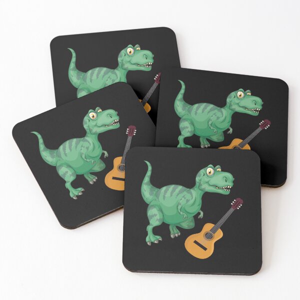 Artikelvorschau, Dinosaurier, der Gitarre spielt, lustiger guter Dinosaurier-Gitarren-Liebhaber-Grün-Entwurf entworfen und verkauft von pedrored369.