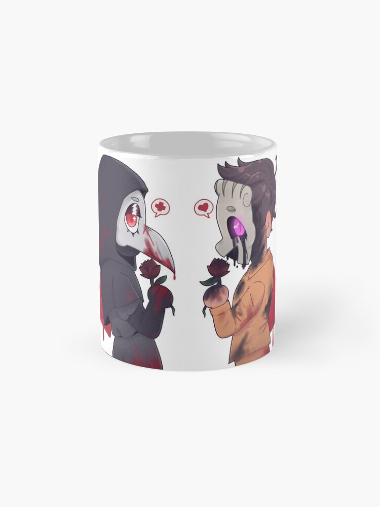 scp 049 and scp 035 holding roses  Sticker for Sale by 0amburgh0