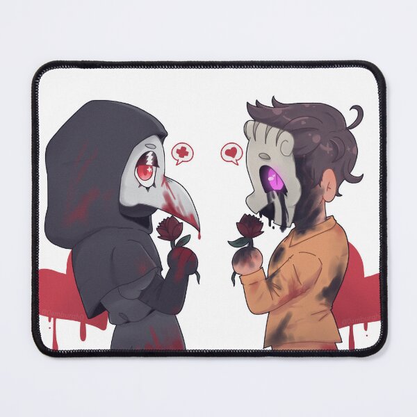 scp 049 and scp 035 holding roses  Sticker for Sale by 0amburgh0