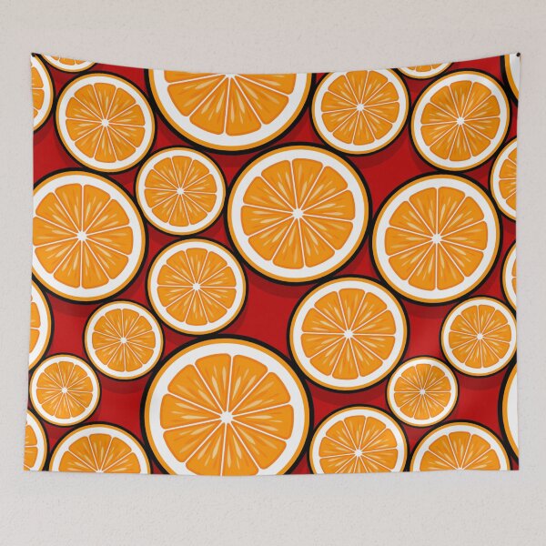 Item preview, Adorable Oranges Tangerine Pattern Blood Orange designed and sold by Spaceshipsells.
