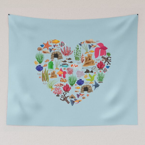 Item preview, Saltwater Aquarium Heart Fish Tank  designed and sold by KidGiftChoice.