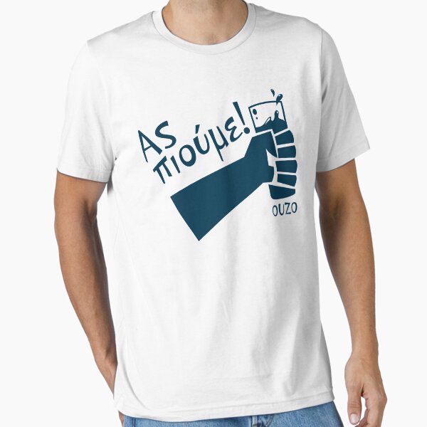 Item preview, Let's Drink Ouzo! - (Greek language T-shirt) designed and sold by mustardofdoom.