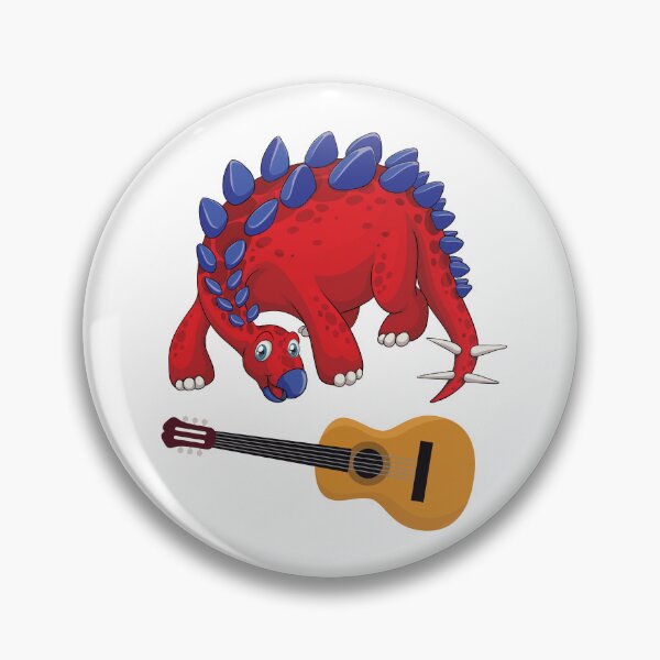 Item preview, Dinosaur Playing Guitar ,Funny Good Dinosaur Guitar Lovers Cool Red Blue Design designed and sold by pedrored369.