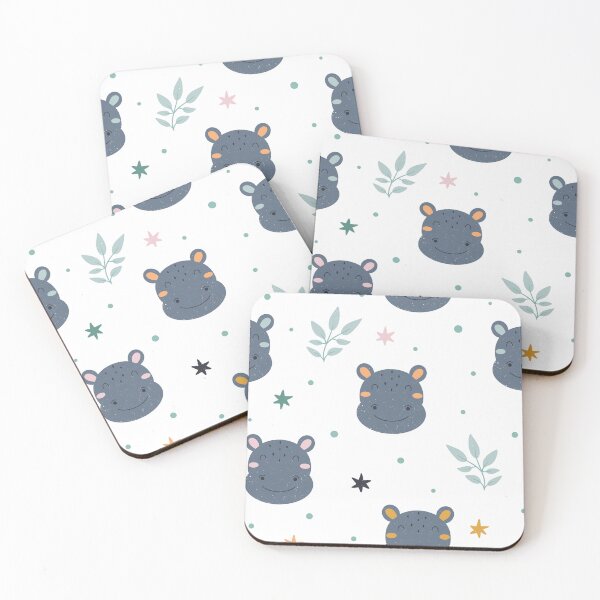 Item preview, Cute childish seamless pattern with adorable hippo designed and sold by Wilkinson39.