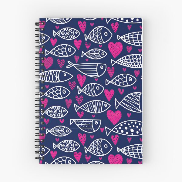 Item preview, Cute Fish And Hearts Pattern On Blue designed and sold by Wilkinson39.