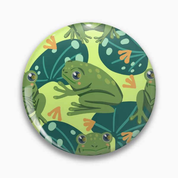 Item preview, Cute Frog Water Lily Leaves Pattern designed and sold by Wilkinson39.