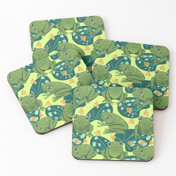 Item preview, Cute Frog Water Lily Leaves Pattern designed and sold by Wilkinson39.