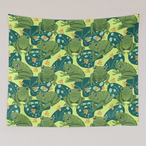 Item preview, Cute Frog Water Lily Leaves Pattern designed and sold by Wilkinson39.