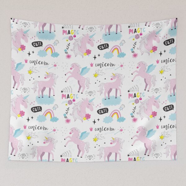 Item preview, cute hand drawn doodle unicorn girl designed and sold by Wilkinson39.