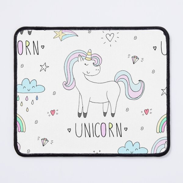 Item preview, Cute hand drawn unicorn vector pattern designed and sold by Wilkinson39.