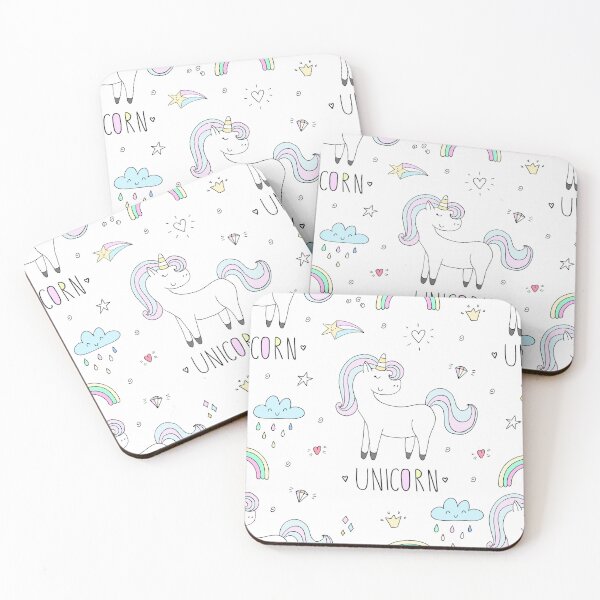 Item preview, Cute hand drawn unicorn vector pattern designed and sold by Wilkinson39.