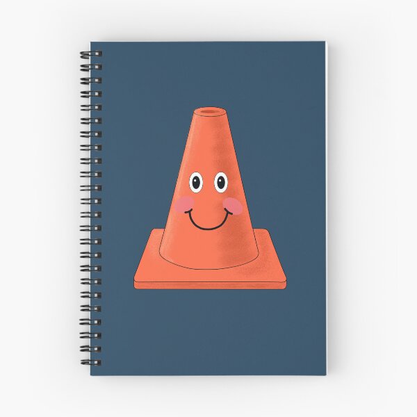 Item preview, Cute smiling orange traffic cone designed and sold by StephJChild.