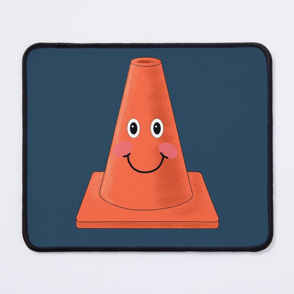 Item preview, Cute smiling orange traffic cone designed and sold by StephJChild.