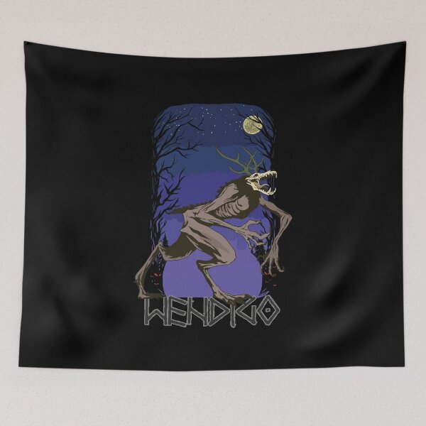 Item preview, Native American Wendigo Skin Walker Cryptid Art designed and sold by MrEddie10.