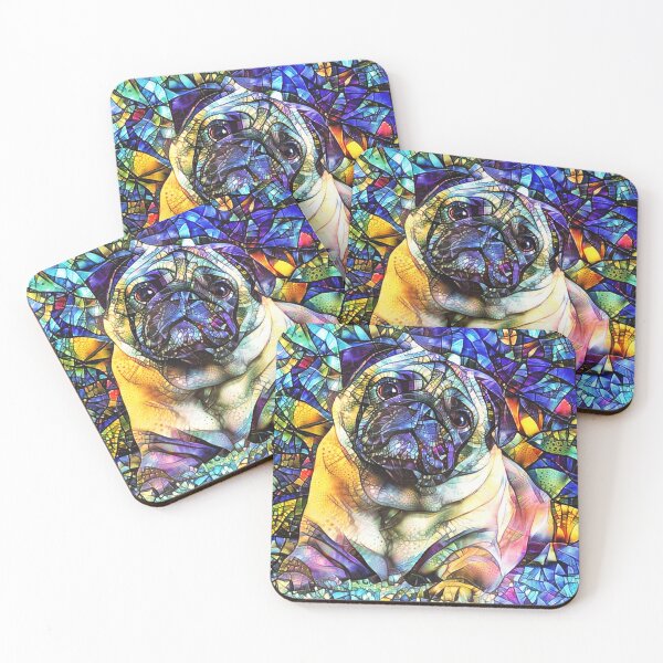 Item preview, Pug Dog Stained Glass designed and sold by MatildaWatson.