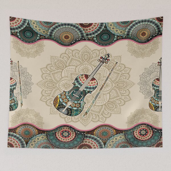 Item preview, Violin Vintage Mandala designed and sold by MatildaWatson.