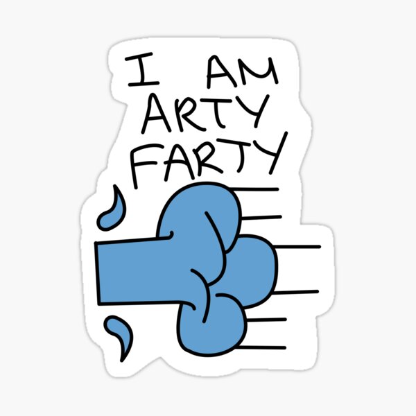 Arty Farty (blue) Sticker