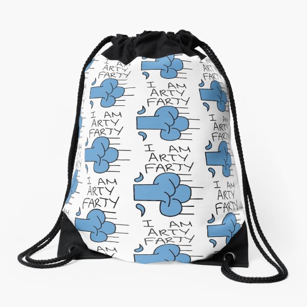Arty Farty (blue) Drawstring Bag