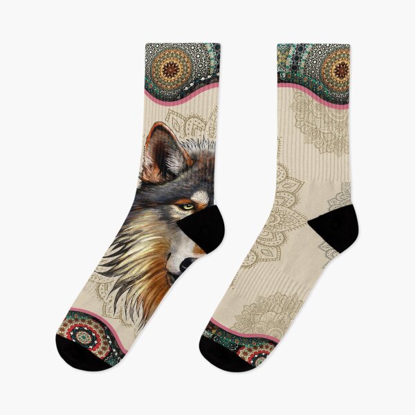 Item preview, Wolf Vintage Mandala designed and sold by MatildaWatson.