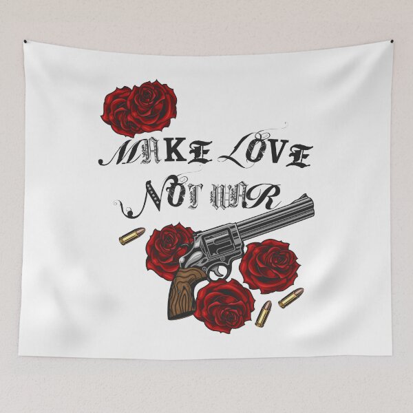 Item preview, Make Love Not War T-shirt Stikers Masks  designed and sold by REDHOUSESHOP.