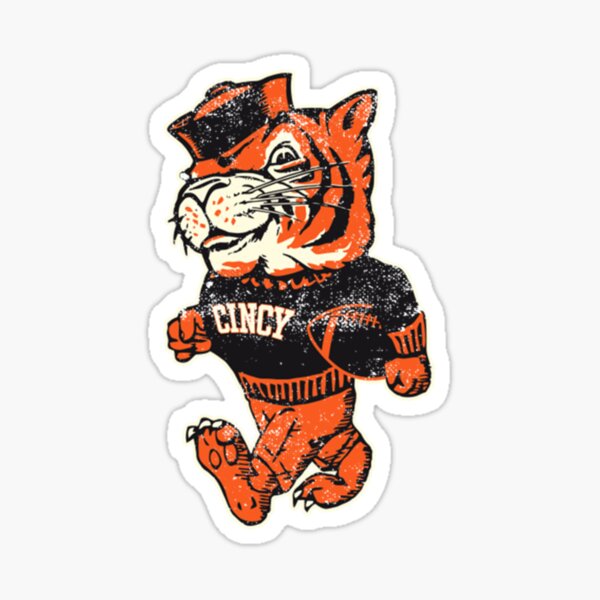 Cincinnati Reimagined Vintage Fighting Mascot - Cincinnati Bengals -  Sticker