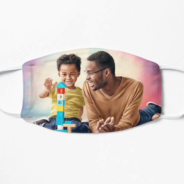 Father Son Digital Art Flat Mask